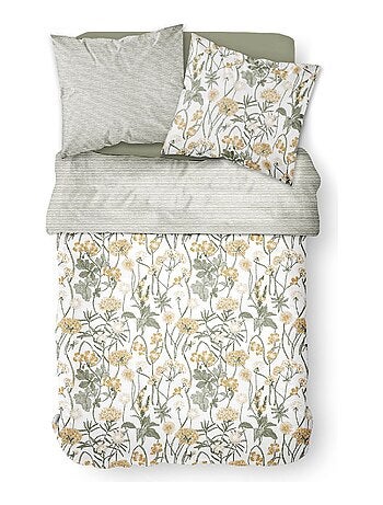 Parure de lit 2 personnes imprimé floral coton SUNSHINE ISMA