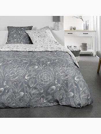 Parure de lit 2 personnes imprimé floral coton SUNSHINE LAURE
