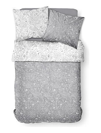 Parure de lit 2 personnes imprimé floral coton SUNSHINE LAURE