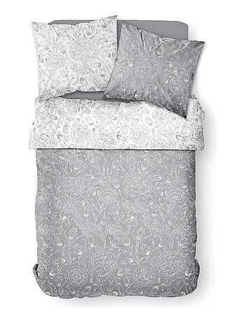 Parure de lit 2 personnes imprimé floral coton SUNSHINE LAURE