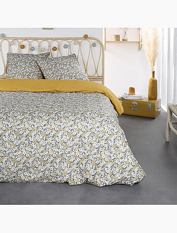 Parure de lit 2 personnes imprimé floral coton SUNSHINE MARLEY
