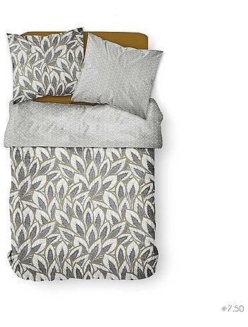 Parure de lit 2 personnes imprimé floral coton SUNSHINE NOA