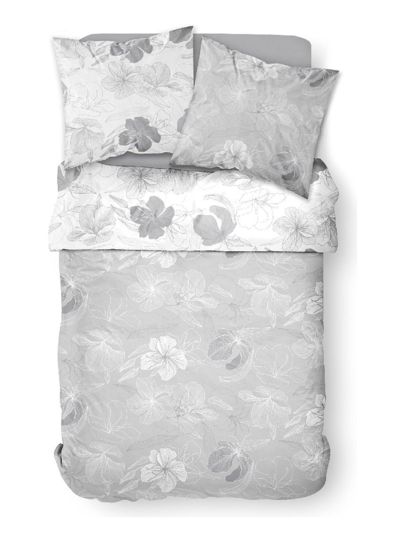 Parure de lit 2 personnes imprimé floral coton SUNSHINE NOA Marron - Kiabi