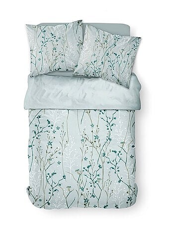 Parure de lit 2 personnes imprimé floral coton SUNSHINE SASHA
