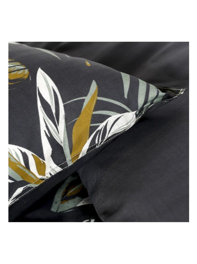 Parure de lit 2 personnes imprimé floral coton SUNSHINE WILL Bleu - Kiabi