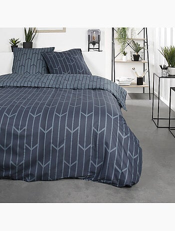 Parure de lit 2 personnes imprimé géométrique coton SUNSHINE CAMIL