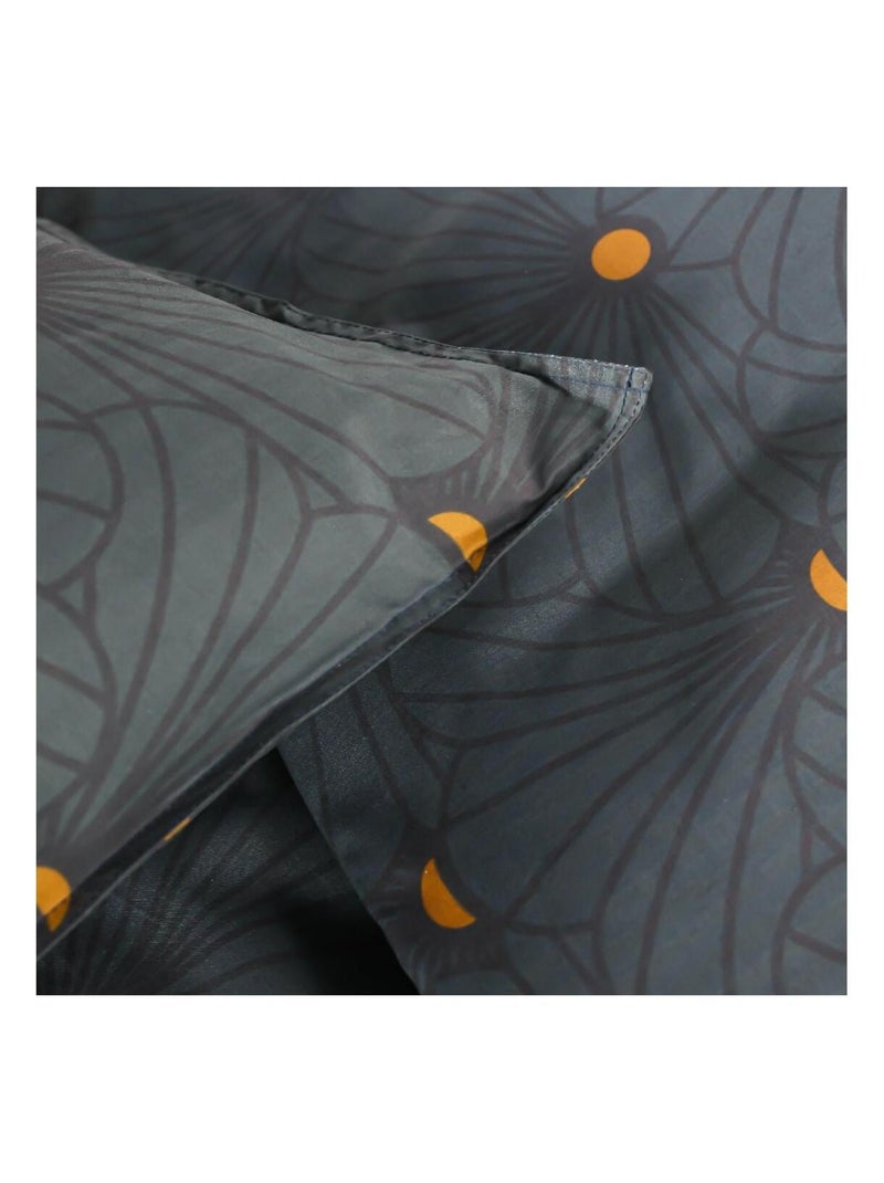 Parure de lit 2 personnes imprimé géométrique coton SUNSHINE LAETI Bleu - Kiabi