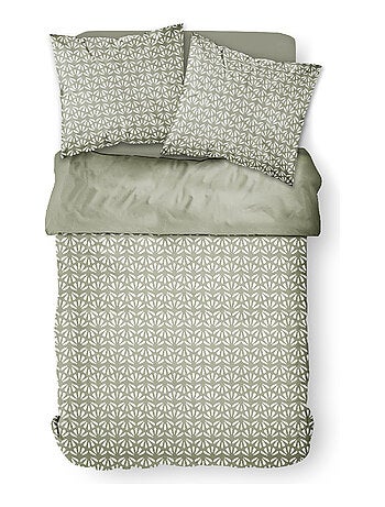Parure de lit 2 personnes imprimé géométrique coton SUNSHINE SWAN