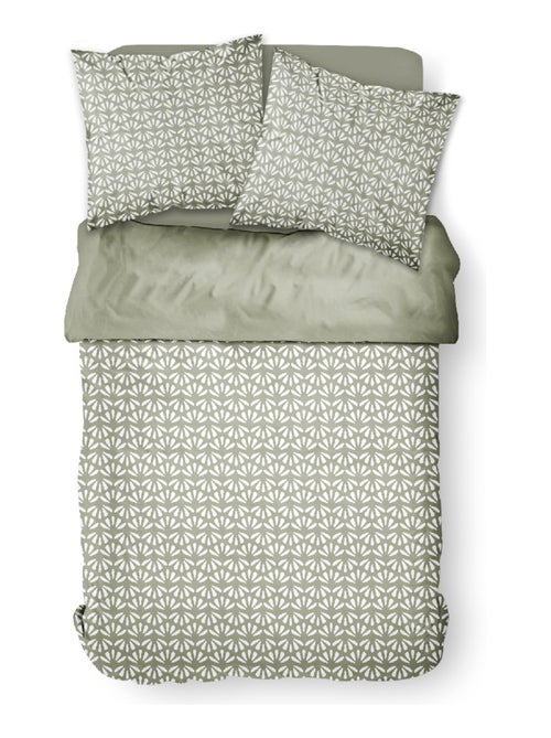 Parure de lit 2 personnes imprimé géométrique coton SUNSHINE SWAN - Kiabi