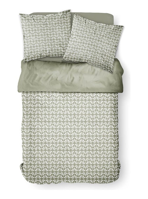 Parure de lit 2 personnes imprimé géométrique coton SUNSHINE SWAN - Kiabi