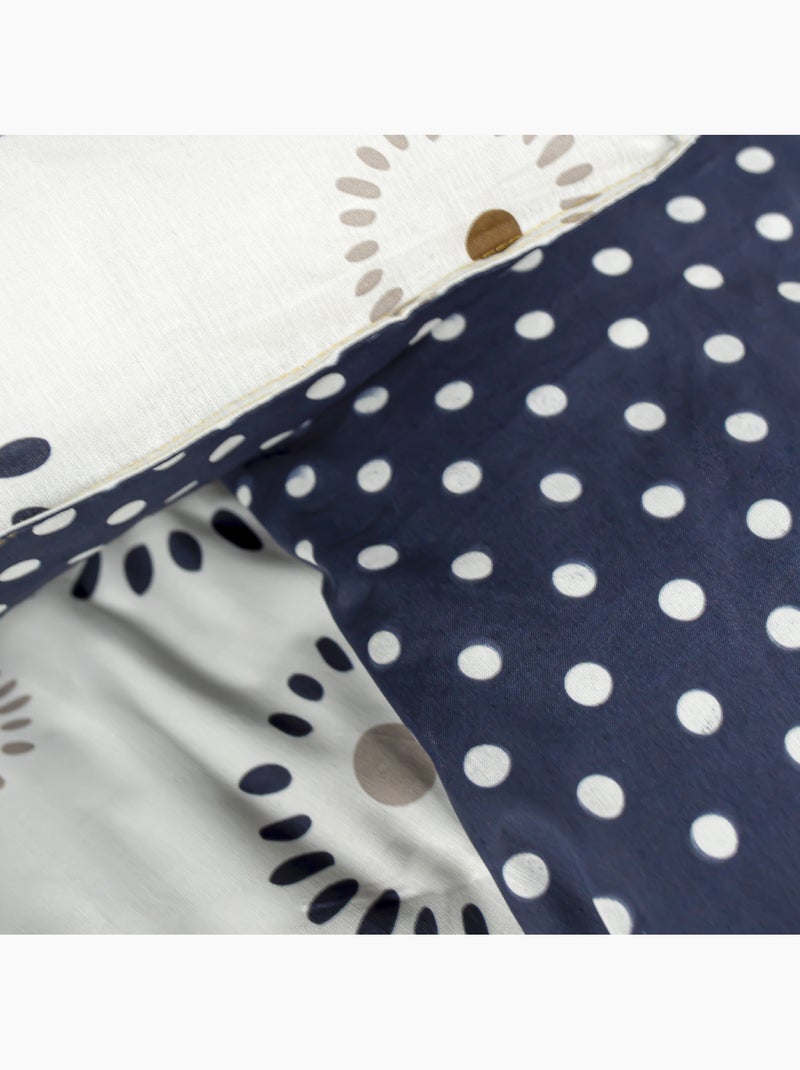 Parure de lit 2 personnes imprimé graphique coton SUNSHINE ALICE Beige - Kiabi
