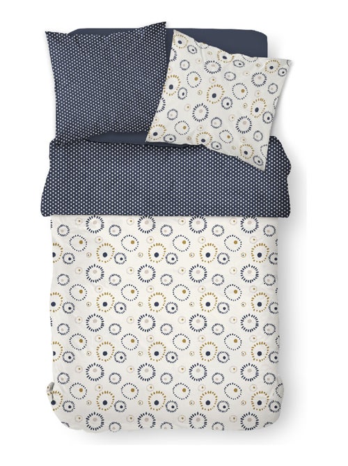 Parure de lit 2 personnes imprimé graphique coton SUNSHINE ALICE - Kiabi