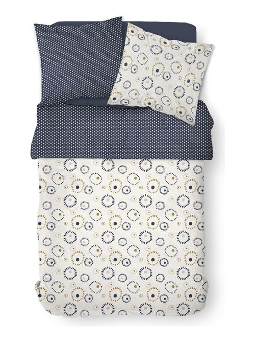 Parure de lit 2 personnes imprimé graphique coton SUNSHINE ALICE - Kiabi