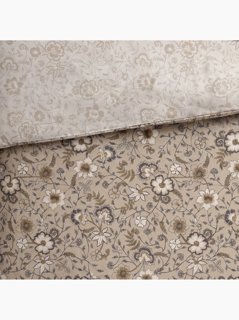 Parure de lit 2 personnes imprimé SUNSHINE ZELIE Beige - Kiabi