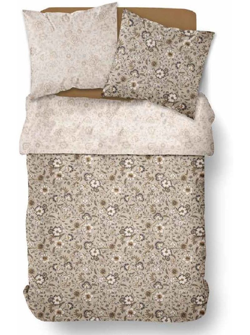 Parure de lit 2 personnes imprimé SUNSHINE ZELIE Beige - Kiabi