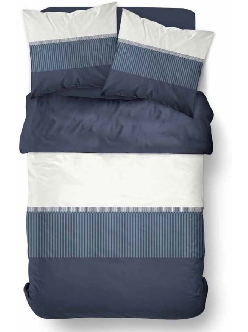 Parure de lit 2 personnes imprimé SUNSHINE ZORAH Bleu - Kiabi