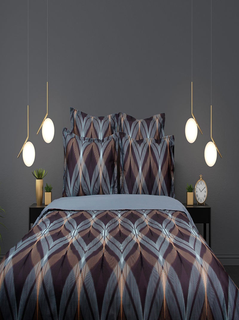 Parure de lit  2 personnes satin de coton imprimé Multicolore - Kiabi