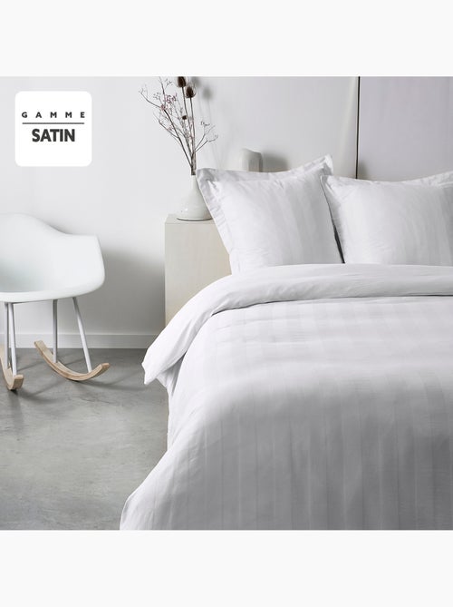Parure de lit 2 personnes uni coton PRESTIGE - Kiabi
