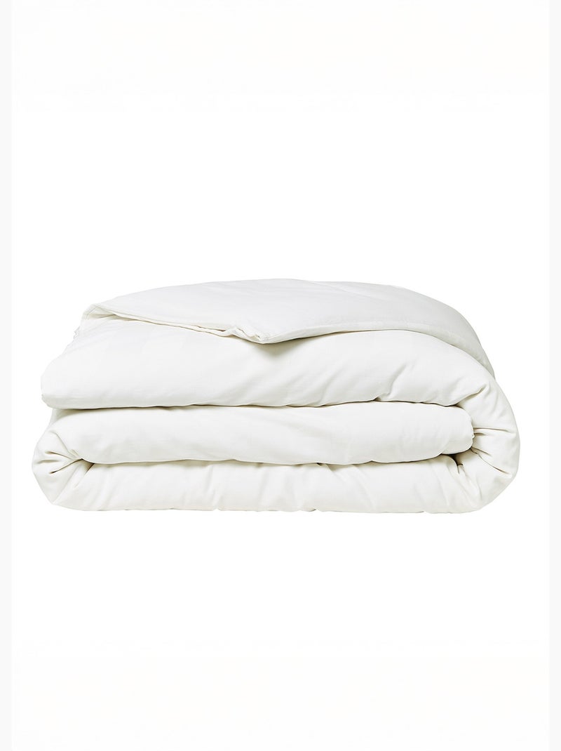 Parure de lit 2 personnes uni coton PRESTIGE Blanc - Kiabi