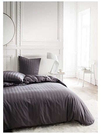 Parure de lit 2 personnes uni coton PRESTIGE