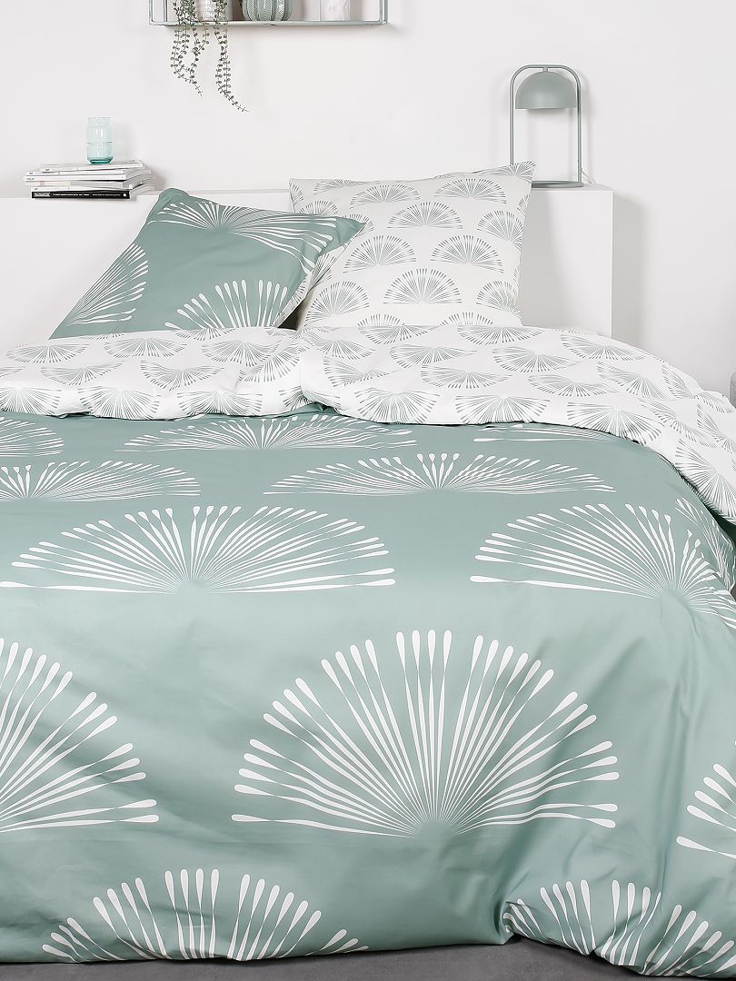 Parure de lit 2 personnes vert - Kiabi