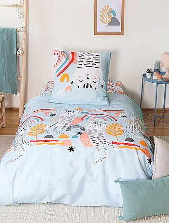 Parure de lit 2 pièces 1 personne - Housse de couette + 1 taie d'oreiller