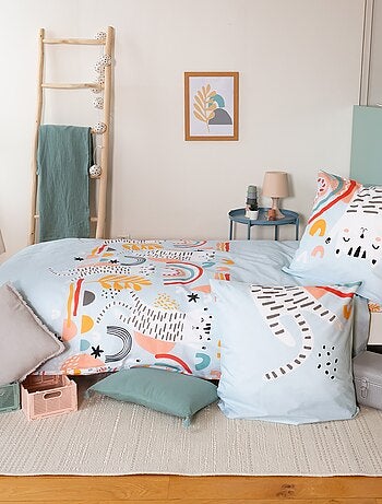 Parure de lit 2 pièces 1 personne - Housse de couette + 1 taie d'oreiller
