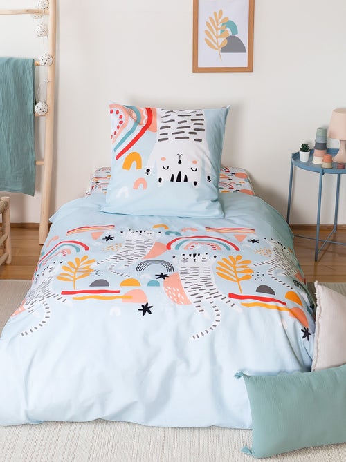 Parure de lit 2 pièces 1 personne - Housse de couette + 1 taie d'oreiller - Kiabi