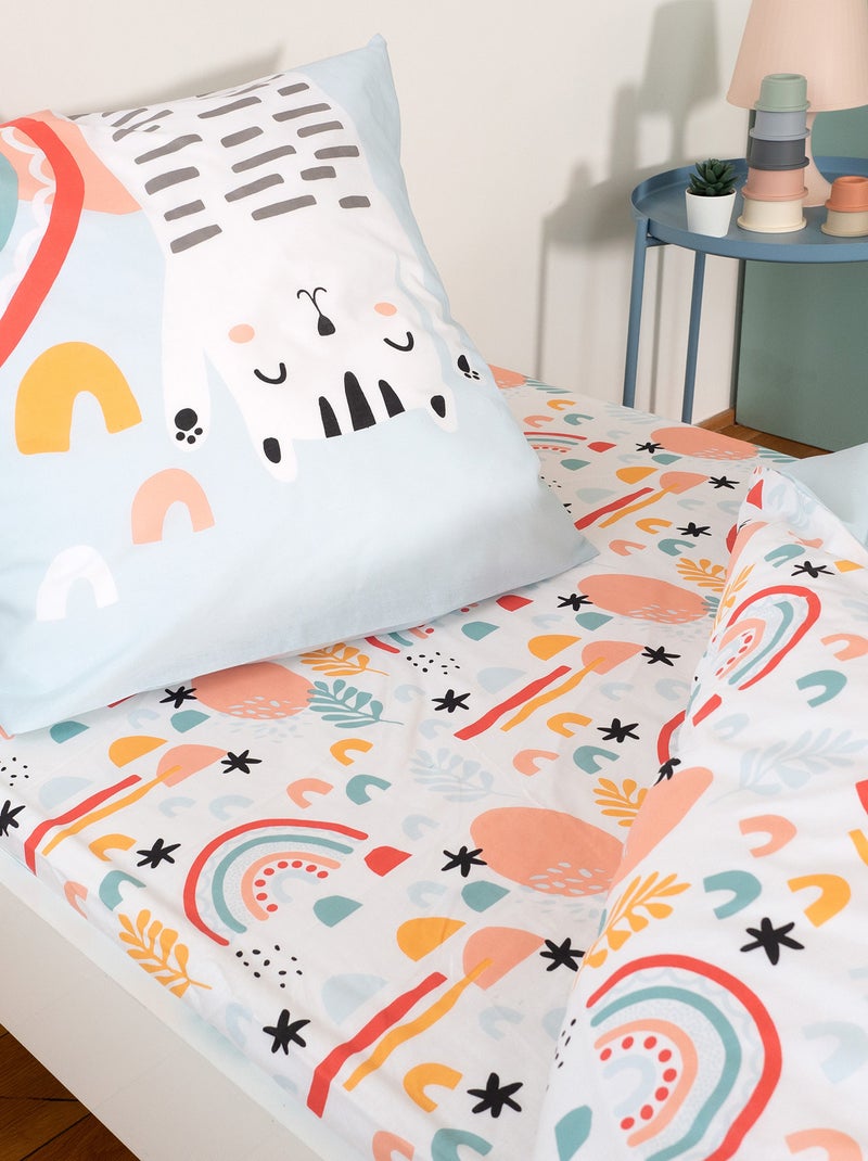 Parure de lit 2 pièces 1 personne - Housse de couette + 1 taie d'oreiller Bleu - Kiabi