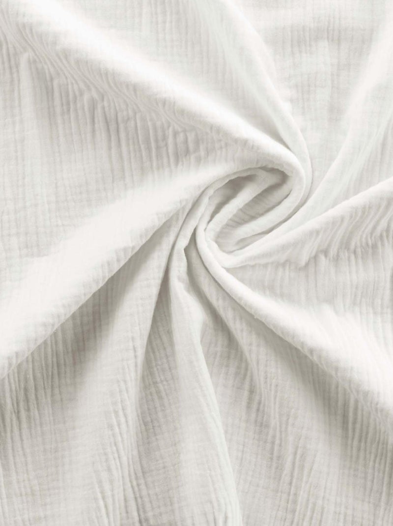 Parure de Lit 2 Pièces Angélia en Gaze de Coton Blanc - Kiabi