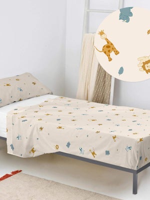 Parure De Lit Simple Shaun The Sheep – Housse De Couette + Taie – Motif Réversible – 52% Polyester 48% Coton