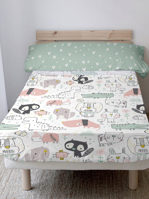 Parure de lit 2 pièces Best buddies "Happyfriday" - Kiabi