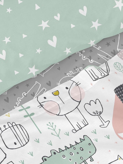 Parure de lit 2 pièces Best buddies "Happyfriday" - Kiabi