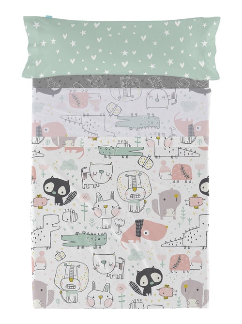 Parure de lit 2 pièces Best buddies "Happyfriday" - Kiabi