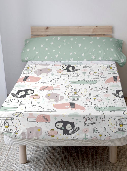 Parure de lit 2 pièces Best buddies "Happyfriday" - Kiabi