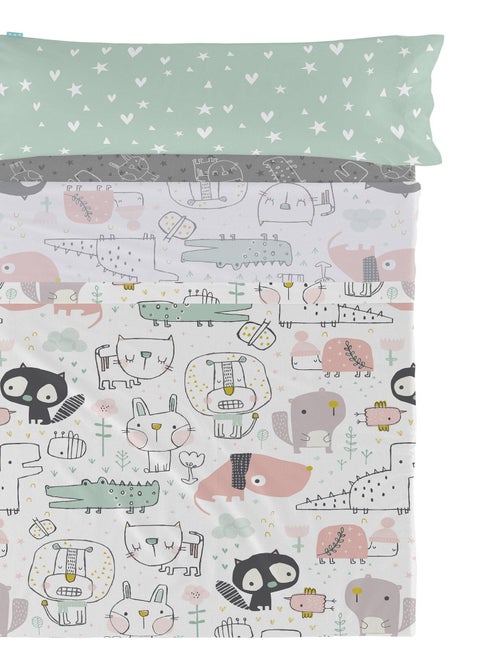 Parure de lit 2 pièces Best buddies "Happyfriday" - Kiabi