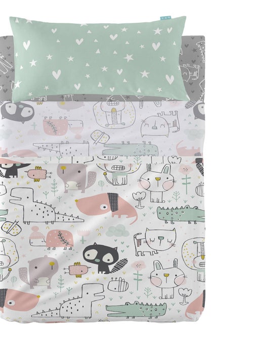 Parure de lit 2 pièces Best buddies Lit Bébé "Happyfriday" - Kiabi