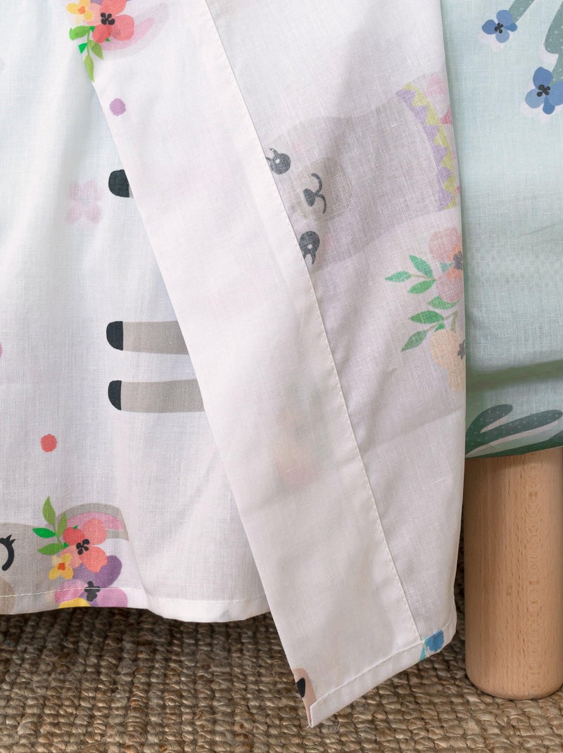 Parure de lit 2 pièces Cute llamas "Happyfriday" Multicolore - Kiabi