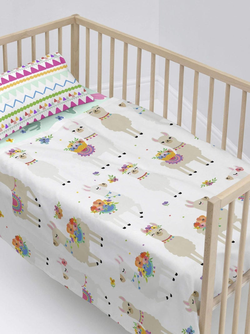 Parure de lit 2 pièces Cute llamas Lit Bébé "Happyfriday" Multicolore - Kiabi