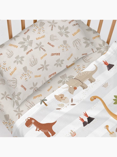 Parure de lit 2 pièces Dino family "Happyfriday" - Kiabi