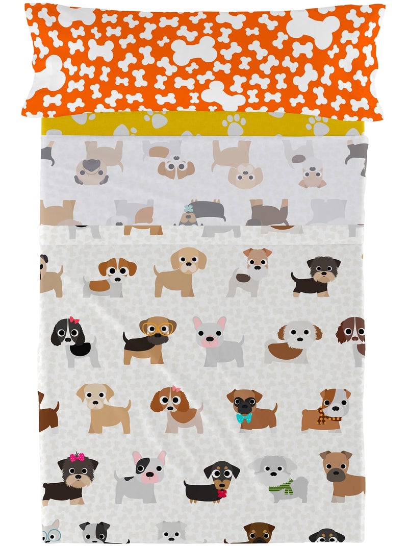Parure de lit 2 pièces Dogs "Happyfriday" Multicolore - Kiabi