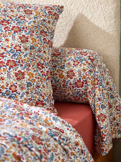 Parure de lit 2 pièces flanelle de coton floral housse + taie - Kiabi Parure de lit 2 pièces flanelle de coton floral housse + taie - Kiabi