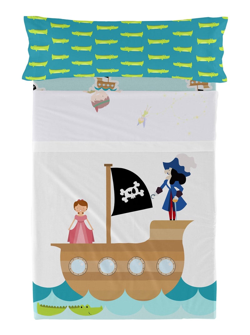 Parure de lit 2 pièces Flying boy "Happyfriday" Blanc - Kiabi