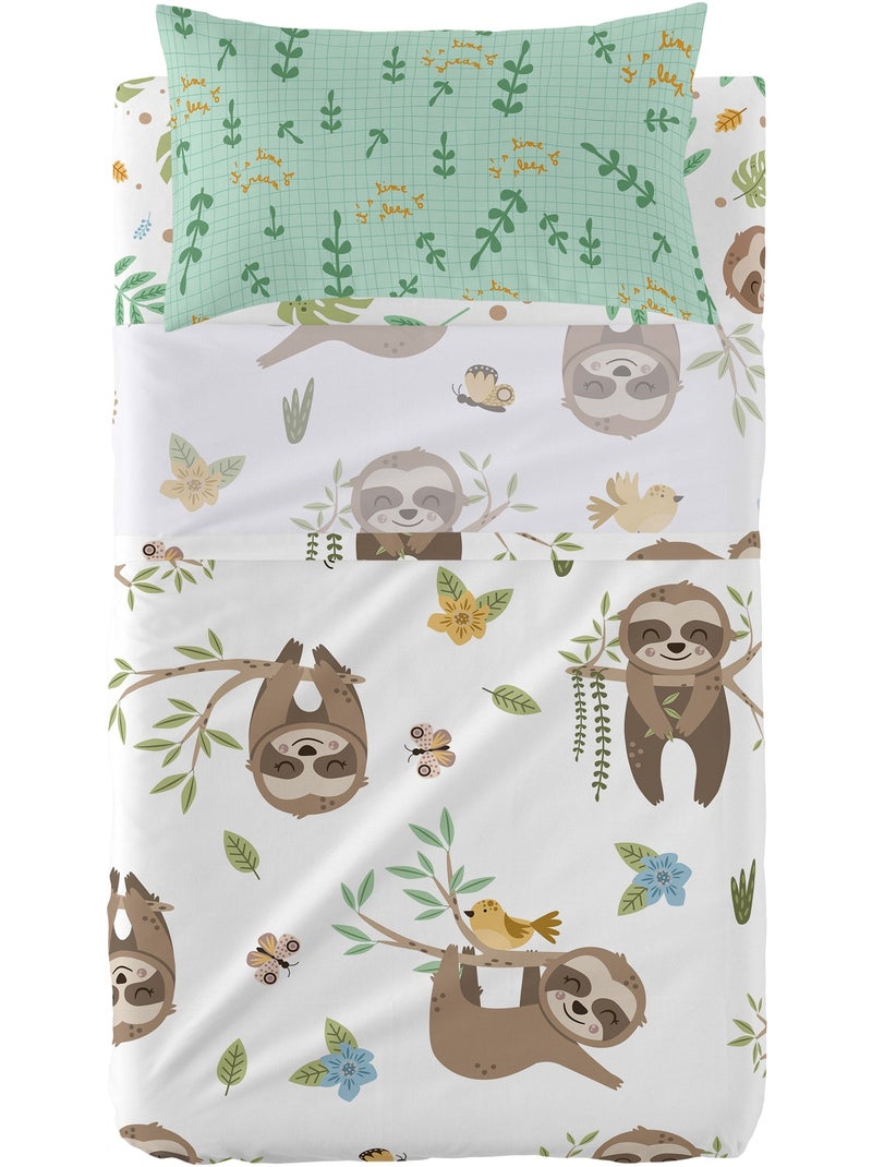 Parure de lit 2 pièces Happy sloth Berceau "Happyfriday" Multicolore - Kiabi