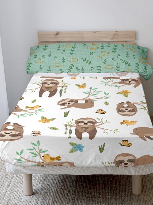 Parure de lit 2 pièces Happy sloth "Happyfriday" - Kiabi