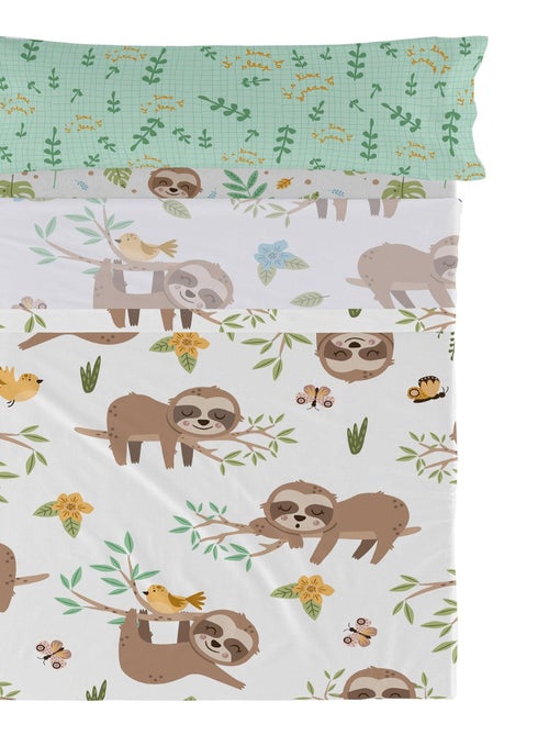 Parure de lit 2 pièces Happy sloth "Happyfriday" - Kiabi