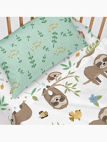 Parure de lit 2 pièces Happy sloth Lit Bébé "Happyfriday