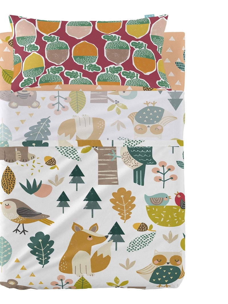 Parure de lit 2 pièces Harvestwood Berceau "Happyfriday" Multicolore - Kiabi
