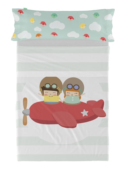 Parure de lit 2 pièces Learning to fly "Happyfriday" - Kiabi