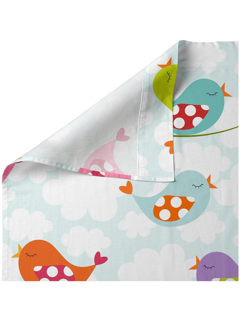 Parure de lit 2 pièces Little birds "Happyfriday" Blanc - Kiabi
